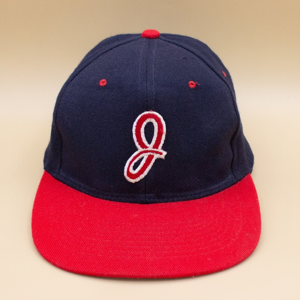 Vintage KC Brand Letter J Snap Tab Flat Bill Hat Men's Size OSFM